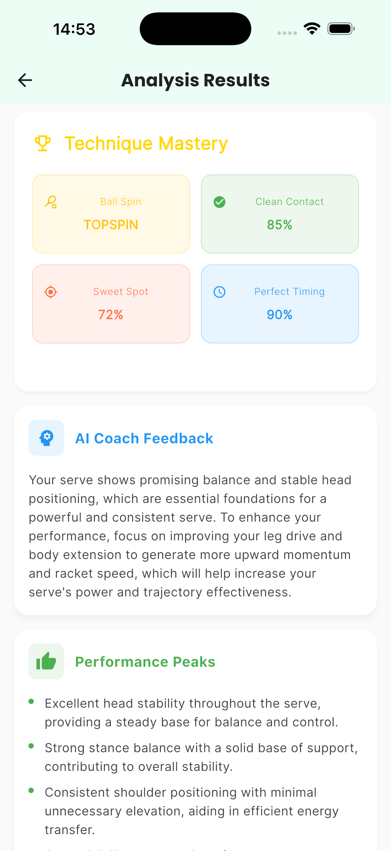AI Coach Feedback